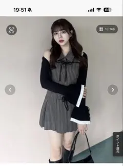 OLIVE des OLIVE ノースリーブシャツミニワンピース