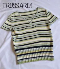 【美品】TRUSSARDI トラサルディ　半袖　サマーニット