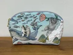 おとぎの国の猫と仲間たち ラウンドポーチ