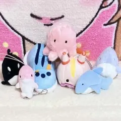 ぬいぐるみ　マスコット　指人形　海　シャチ　タコ　マンボウ　イルカ　ウツボ