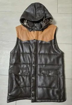 glamb レザーベスト レオパード