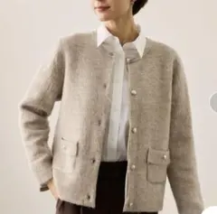 ダブルフェイス襟取り外し起毛カーディガン　ロペピクニックrope picnic