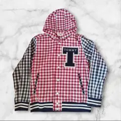 TOMMY フード付きチェックジャケット L