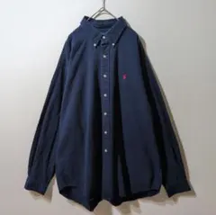 Ralph Lauren BLAKE 刺繍 ボタンダウンシャツ ネイビー L