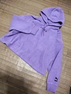 PUMA パープル クロップドパーカーのサムネイル