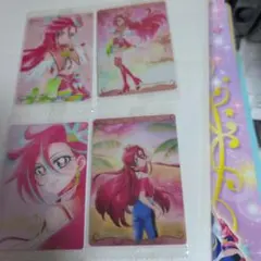 キュアフラミンゴ　4枚　HR　未開封　プリキュア　ウエハース　カード