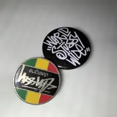 STUSSY ステューシー 缶バッジ ピンバッジ 2個セットのサムネイル