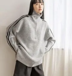 ‼️最終お値下げ‼️LOWRYS FARM ハイジップニットプルオーバーLS