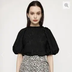 SLY CUT LACE PUFF SLEEVE トップス FREE
