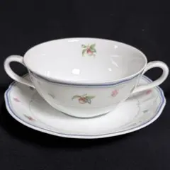 廃盤希少品　美品　ノリタケ　1535 チンツ果物柄　スープカップ＆ソーサー　1客のサムネイル