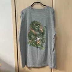 STUSSY ドラゴン　USA製　Tシャツ　グレー　Mサイズ　90s