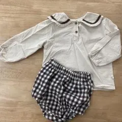 セットアップ 韓国子ども服 ギンガムチェック 100サイズ