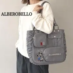 ​アルベロベロ オレボレブラ ブタさん刺繍 ナイロン トートバッグ 肩掛け可