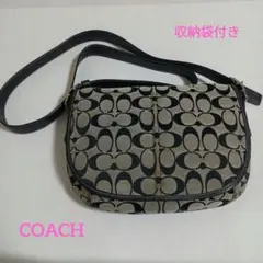Coach ショルダーバッグ ベージュ/ブラック(専用収納袋付き)