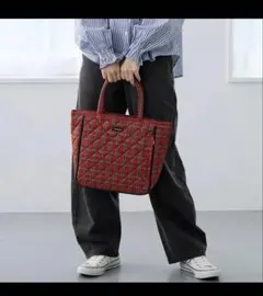 ROOTOTE トートバッグ キルティング チェック柄 レッドのサムネイル