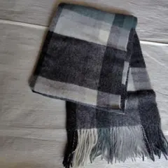 グレー系チェック柄ストール・ショール