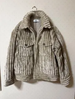 B-HEAT フェイクファーCPOブルゾン アズールバイマウジー M ベージュ