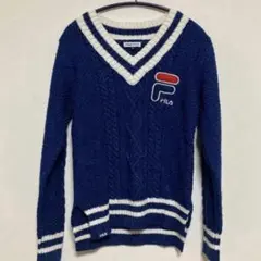 FILA GOLF セーター ネイビー　Lサイズ　Vネック　ゴルフウェア