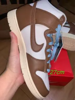 Nike Dunk High 27cm ブラウン/ホワイト/ブルー
