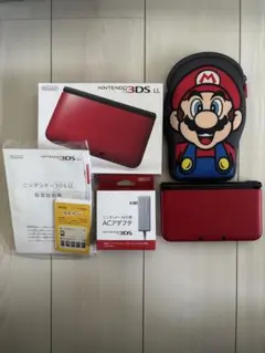 任天堂3DS LL レッドブラック本体 付属品有 ✱✱ソフト3枚付き✱✱