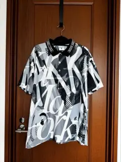 極美品】MARK&LONA ボタニカル柄 半袖シャツ ゴルフウェア レッド L