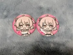 カラフルピーチ ガチャガチャ のあさん 刺繍缶バッジ 2枚