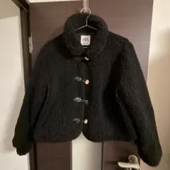 ZARA ボアジャケット ブラック