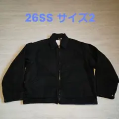 COMOLI 26SS black denim zip short jacket