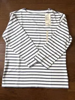 無印良品　ストライプ ボートネック 長袖Tシャツ
