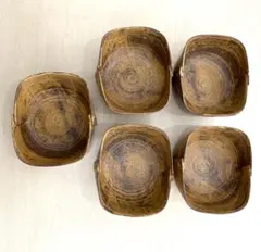 小鉢 取り皿 5枚セット 未使用 和モダン ブラウン 食器 おしゃれ