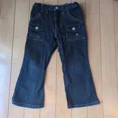 ミキハウス　ダブルB　ブラックデニムパンツ　100