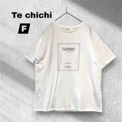【Te chichi】プリント 半袖Tシャツ/シンプル/ホワイト/Ｆのサムネイル