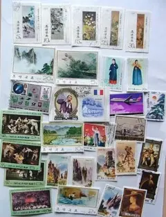 北朝鮮切手　使用済み切手 30枚セット