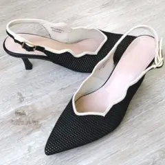 未使用級☆RANDA バックストラップパンプス （BLACK）Lサイズのサムネイル