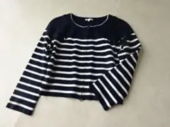 TO BE CHIC ノーカラーカーディガン　刺繍レース　モノトーンのサムネイル