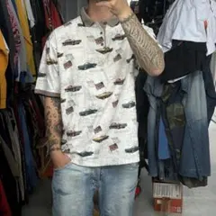 American Summer Clothing Company 総柄ポロシャツ - メルカリ