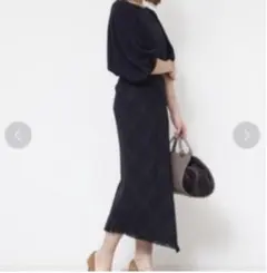 リエス　タイト　フリンジ　チェックスカート