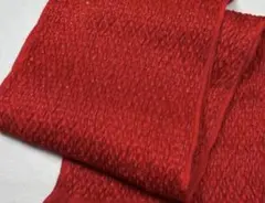 w-017 正絹帯揚げ ふくれ織り金ラメ入り　振袖　成人式　赤