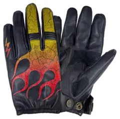 YELLOW GLOVE レザーグローブ パープル ファイヤーパターン YELLOW GLOVE レザーグローブ パープル ファイヤーパターン - メルカリ