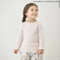 プティマイン 花チュール長袖T 100サイズ