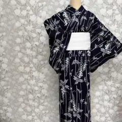 有松絞り浴衣☆大人の浴衣☆蝶☆未着用品☆H161 裄66☆有松鳴海絞り