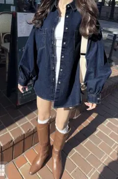 《GRL》New！オーバーサイズデニムシャツ［fo2107］