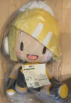 鏡音レン ふわぷち どでかジャンボぬいぐるみ ステッカー シール 三月