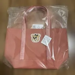 オールドテディガール ワッペントートバッグ ピンク（小）