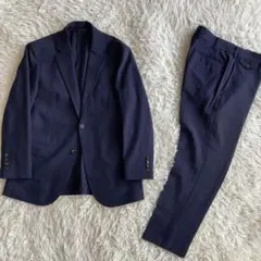 【美品】ブラックレーベルクレストブリッジ　ネイビージャージスーツ　セットアップＳ