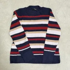 INGNI ネイビー ストライプ ニット　Mサイズ