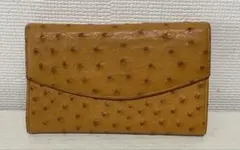 GIVENCHY 4Gロゴ オーストリッチ 本革 がま口 コンパクトウォレット