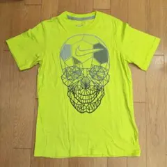 Nike 蛍光イエロー スカルデザイン Tシャツ M