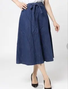 デニム巻きスカートLEE