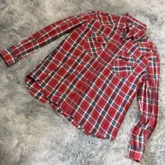 CONVERSE レッドチェック 長袖シャツ L